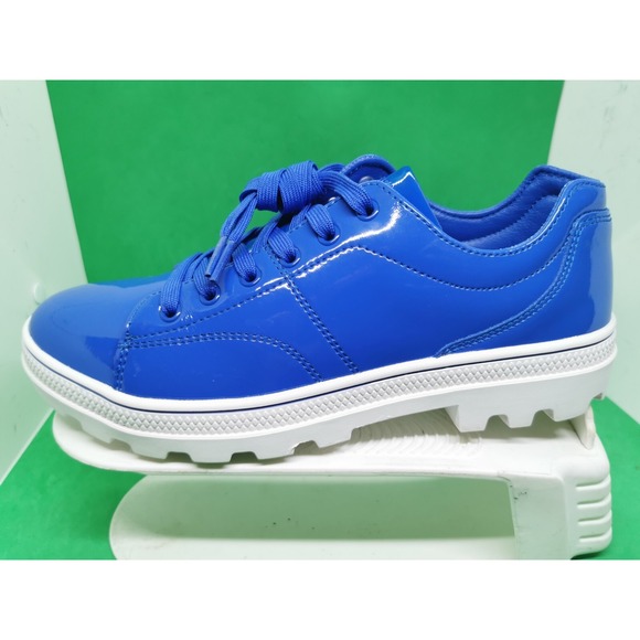 Skechers Women's 155201 Patent Blue Roadies 90sBBY Casual Shoes Size 8.5M - Picture 4 of 16